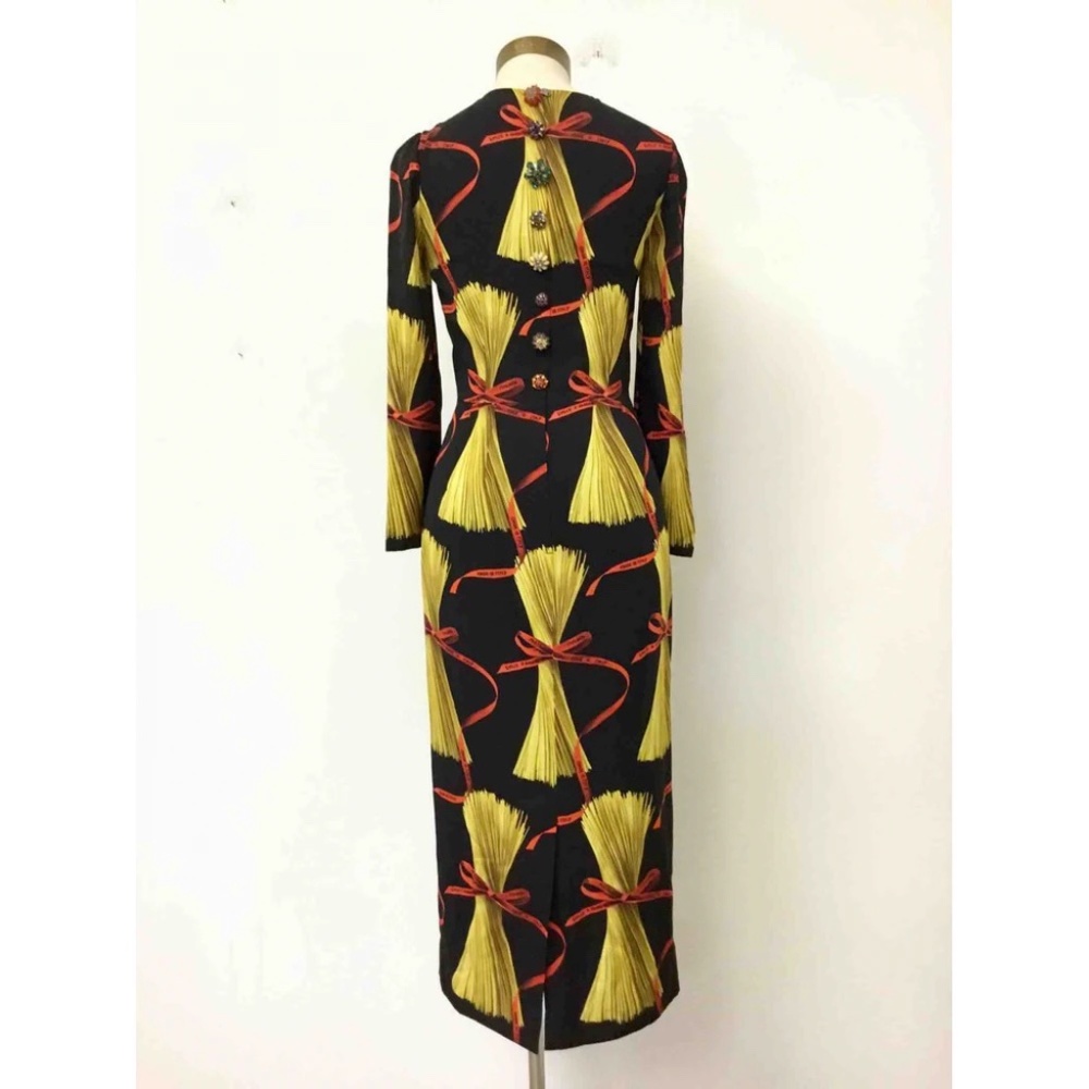 Dolce Gabbana Spaghetti  silk dress IT 38